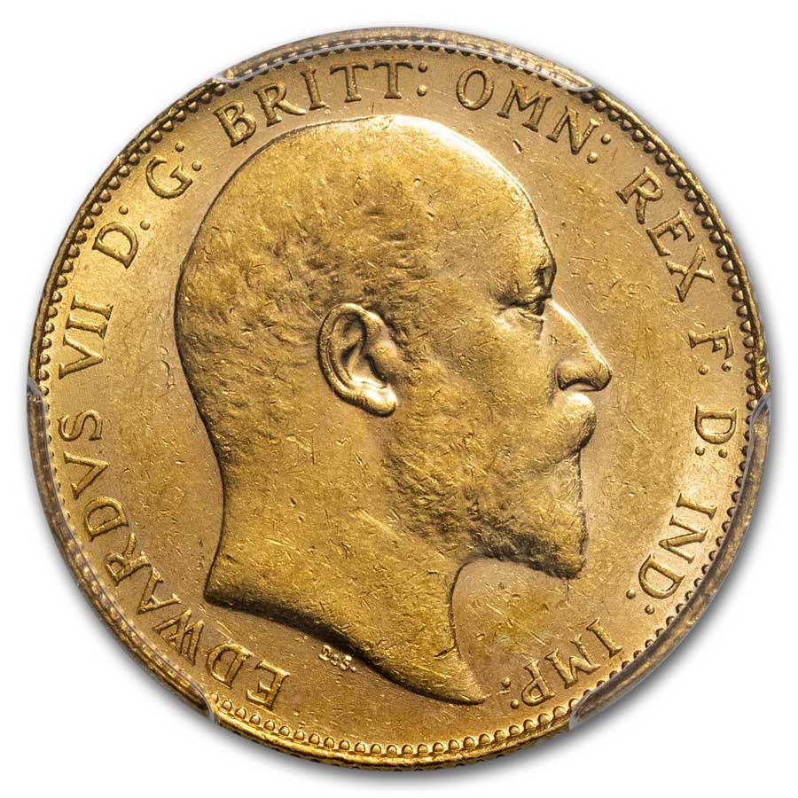 1910-C Canada Gold Sovereign Edward VII AU-58 PCGS