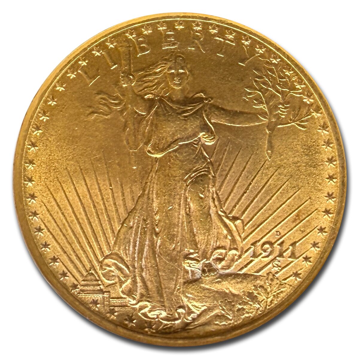 1911-D $20 St Gaudens Gold Double Eagle MS-62 NGC