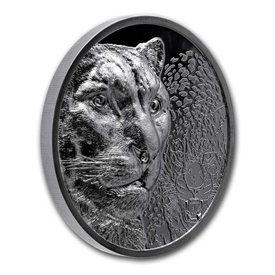 2024 Mongolia 2 oz Silver Proof Snow Leopard (with Box & COA)