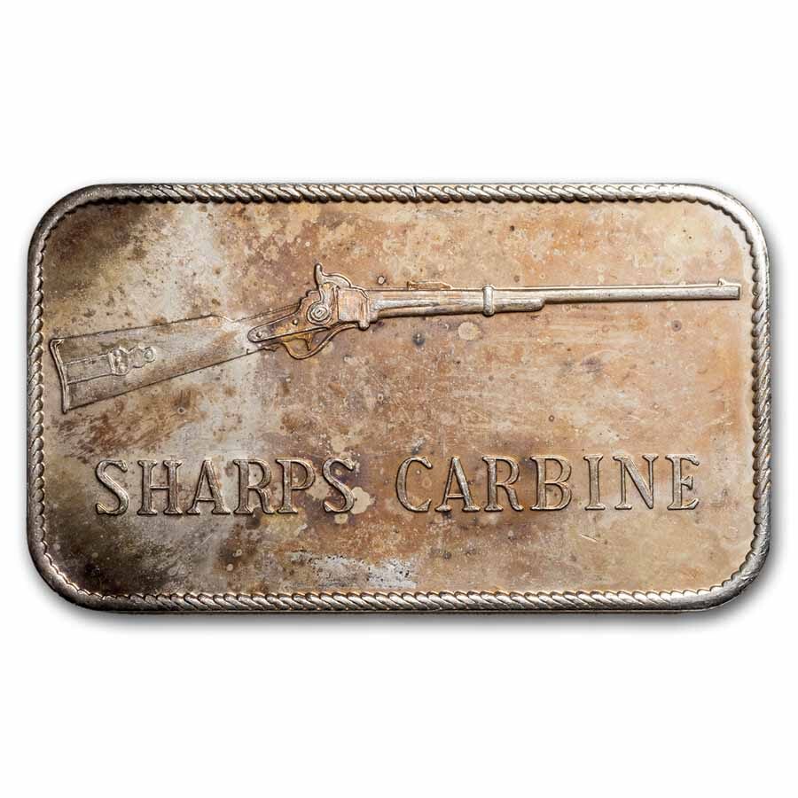 1 oz Silver Art Bar - Vintage Firearms