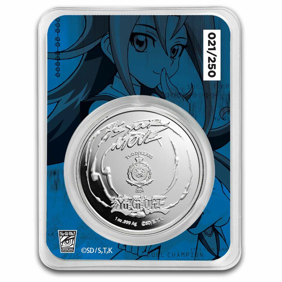 2024 Niue 1 oz Color Ag $2 Yu-Gi-Oh! - Rio Kastle, In TEP