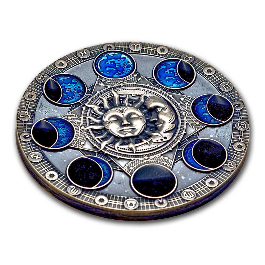 2024 Niue 2 oz Silver Antique Lunar Calendar (with Box & COA)