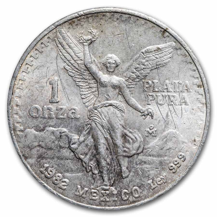 1982 Mexico 1 oz Silver Libertad BU (Abrasions)