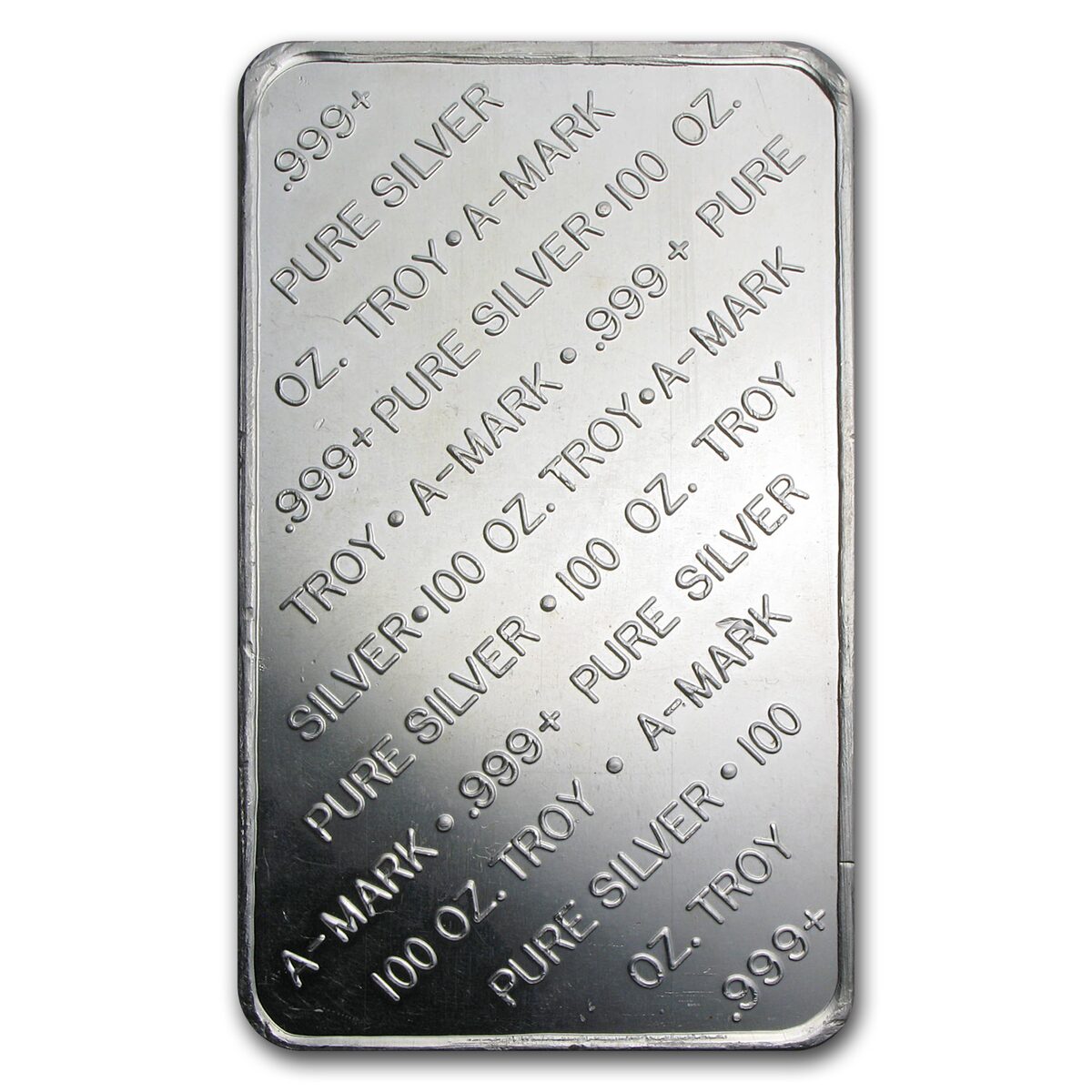 100 oz Silver Bar - A-Mark (Pressed)
