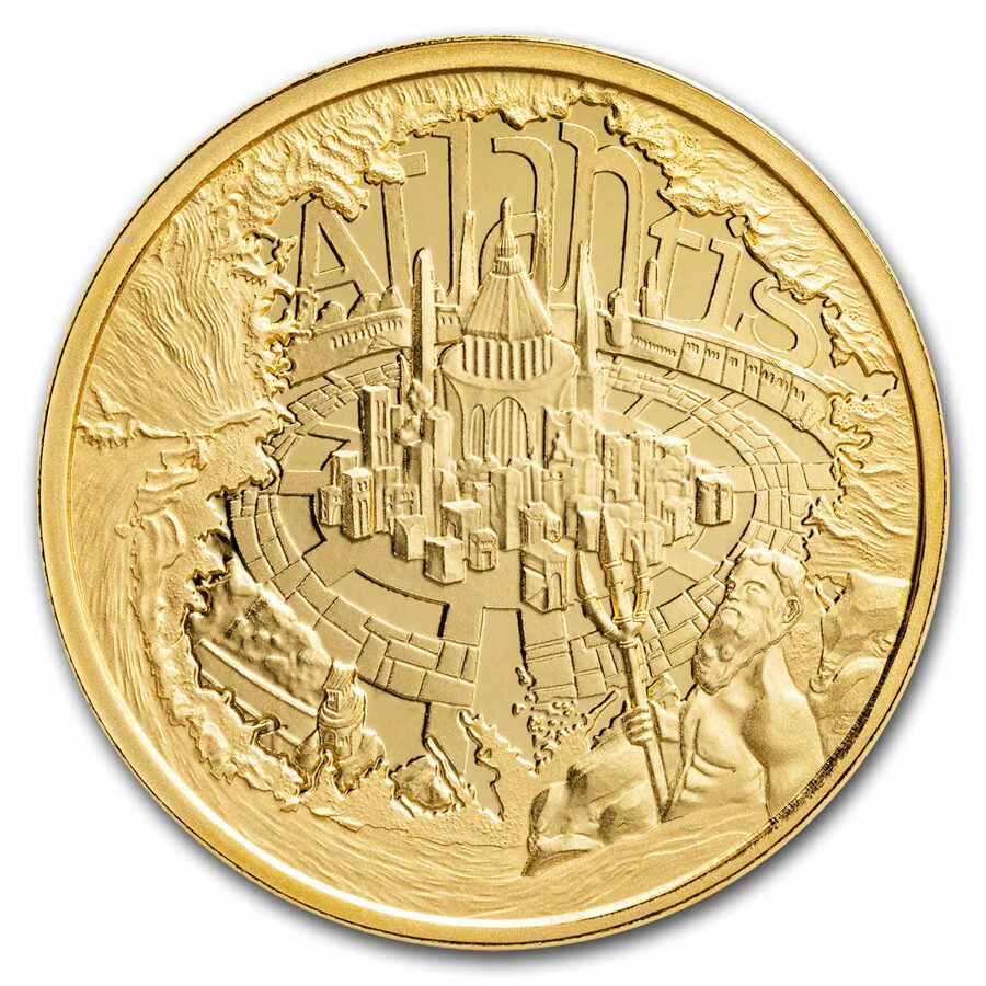 1 oz Gold Round - Legendary Realms: Lost City of Atlantis (PL)