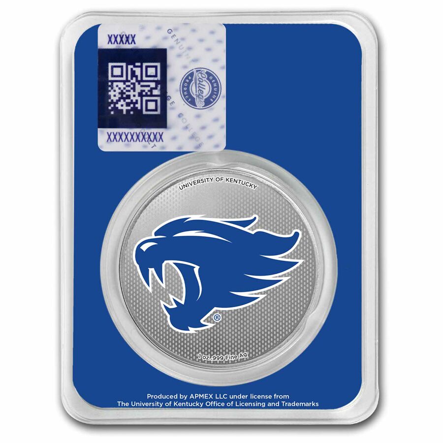 University of Kentucky 1 oz Silver Colorized Round (in TEP)