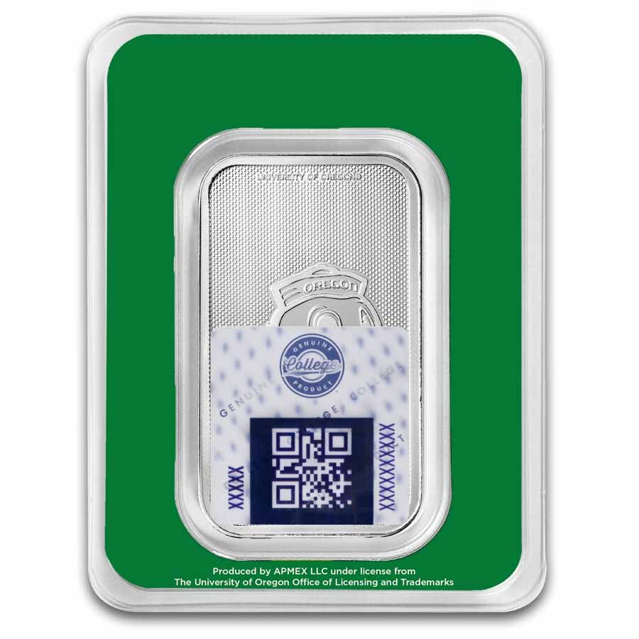 University of Oregon 1 oz Silver Bar (in TEP)