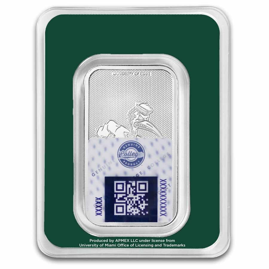 University of Miami 1 oz Silver Bar (in TEP)