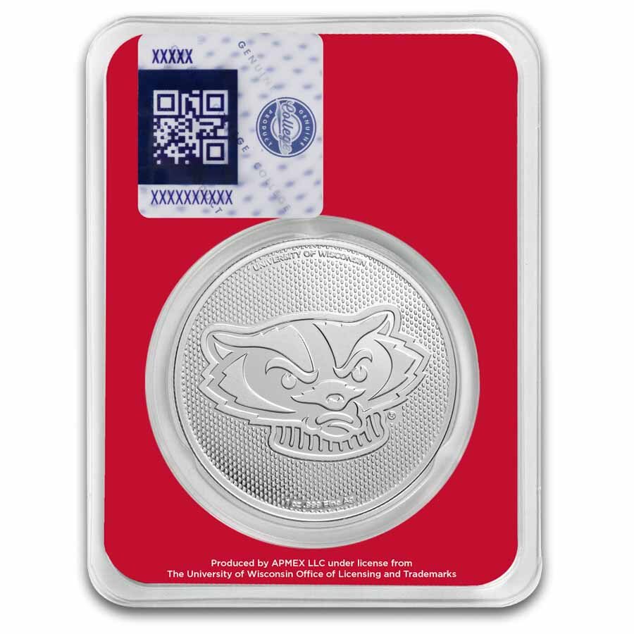 University of Wisconsin 1 oz Silver Round (in TEP)