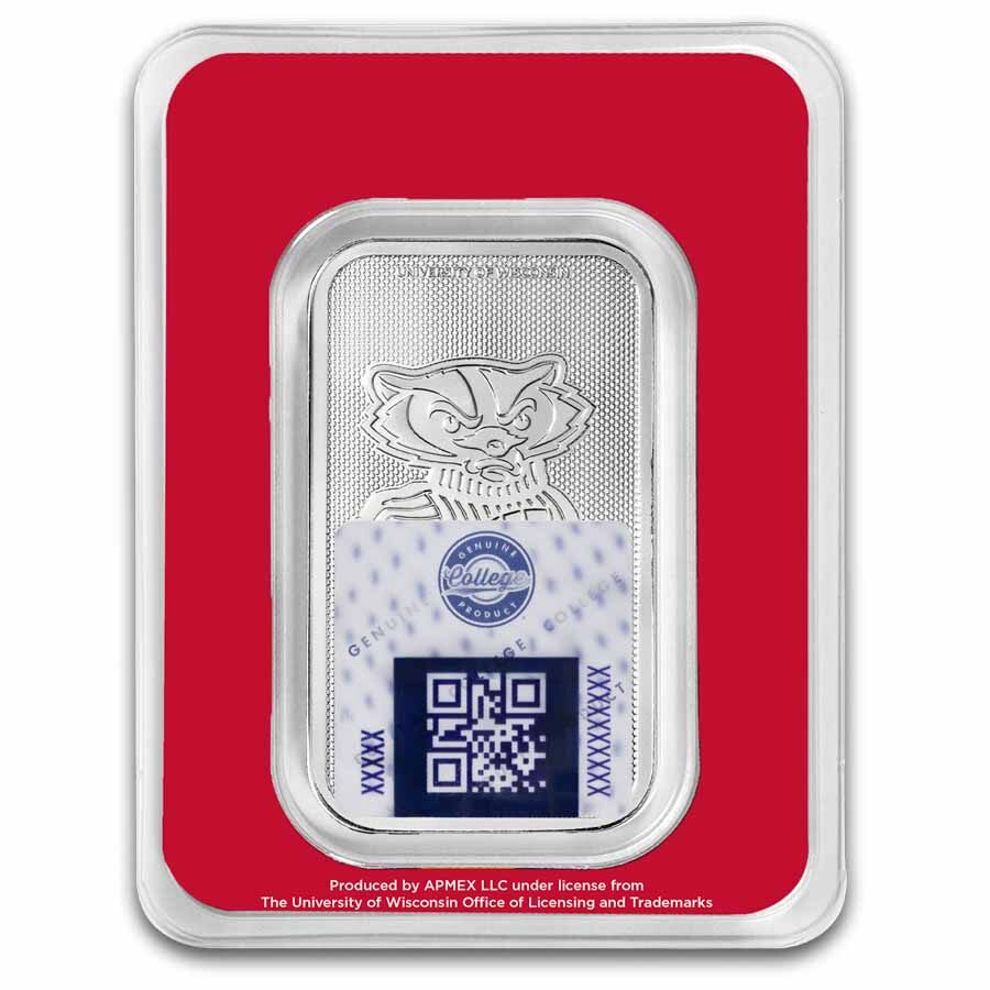 University of Wisconsin 1 oz Silver Bar (in TEP)