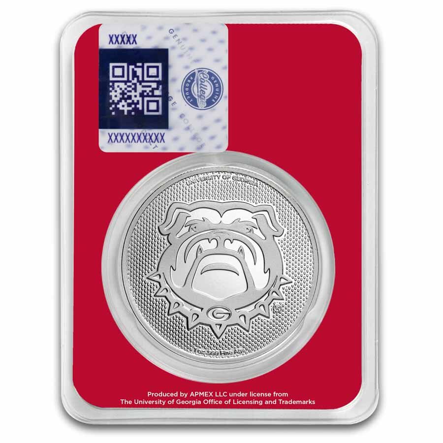 University of Georgia 1 oz Silver Round (in TEP)