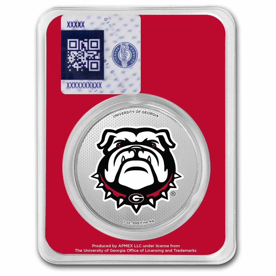 University of Georgia 1 oz Silver Colorized Round (in TEP)