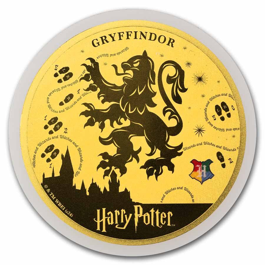 2024 Samoa 1/200 oz Gold Harry Potter: Gryffindor