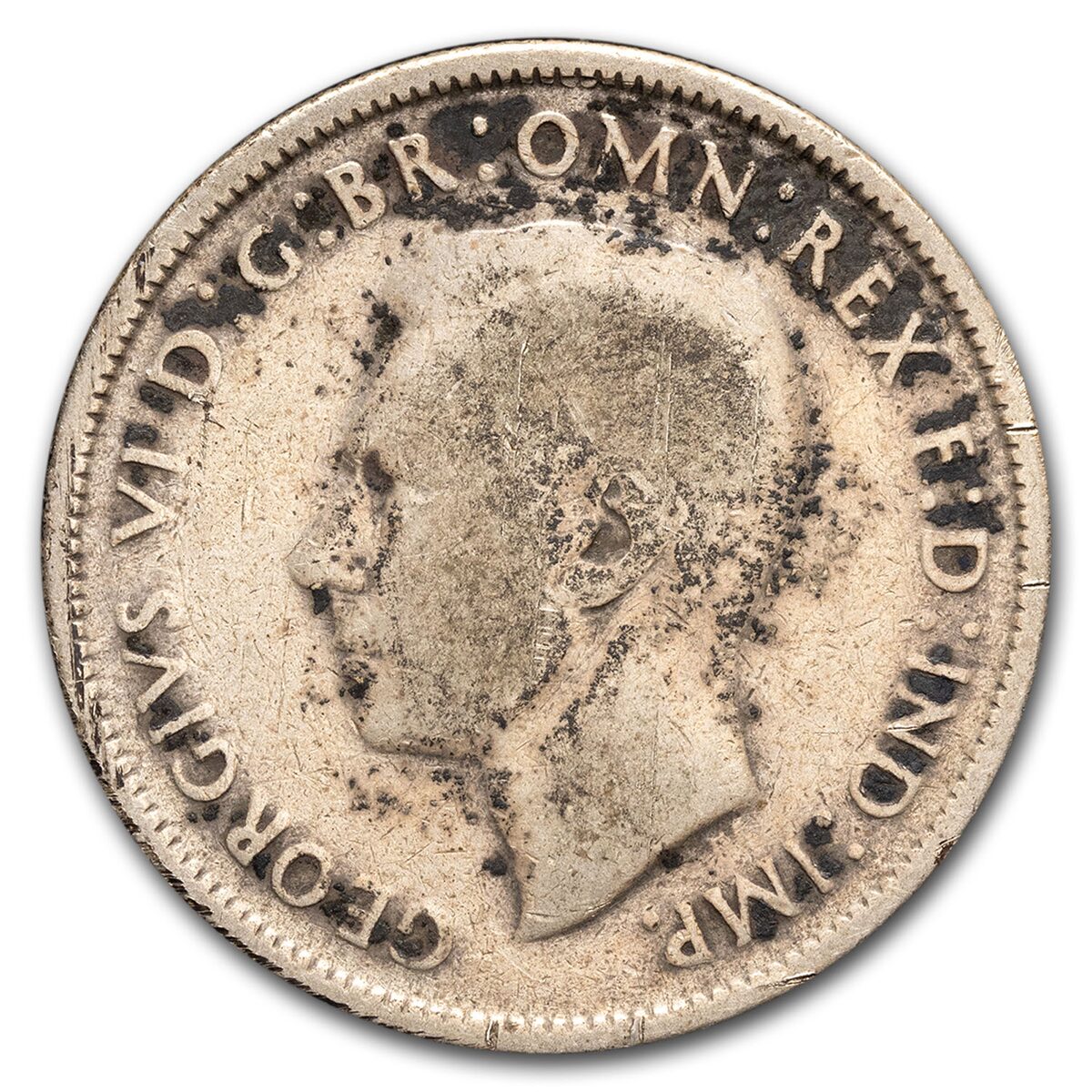 1938-1945 Australia Silver Florin George VI Avg Circ