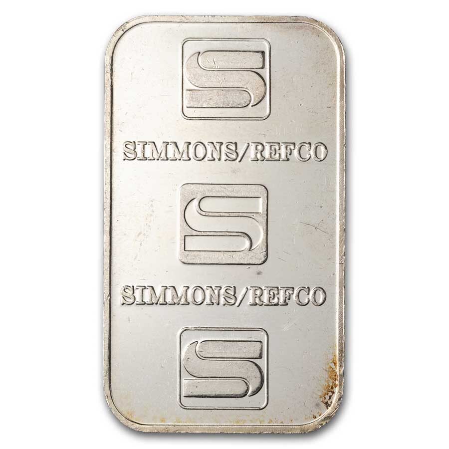 1 oz Silver Bar - Simmons REFCO Metals