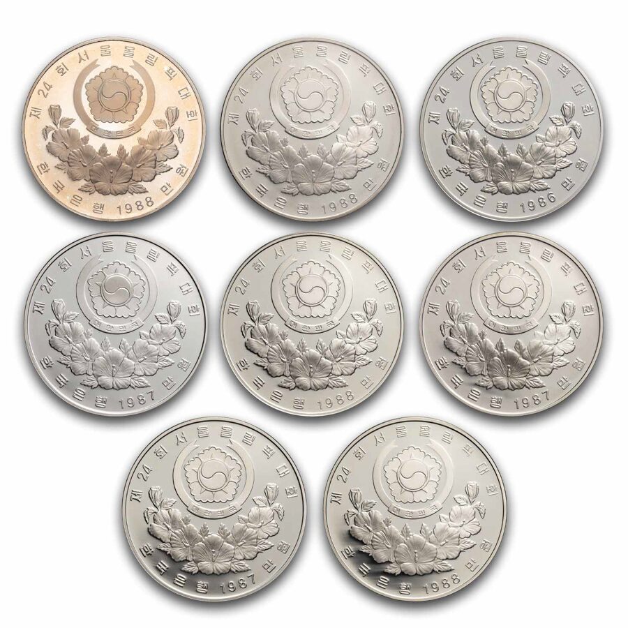1986-1988 South Korea 1 oz Silver 10000 Won Seoul Olympics Proof
