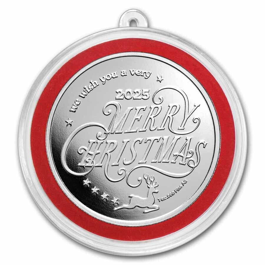 2025 1 oz Silver Colorized Round - Christmas Cheer Fueled by Beer