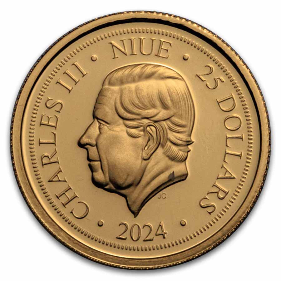 2024 Niue 1/4 oz Gold Coin $25 Marvel: The Hulk™ (Box & COA)