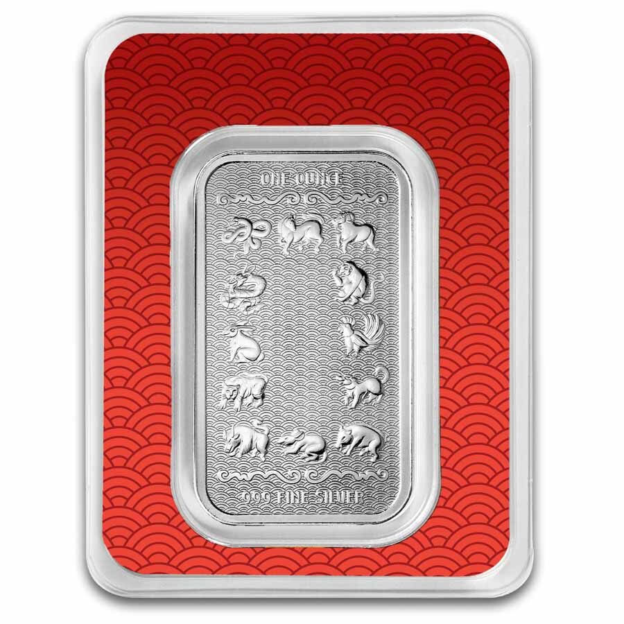 1 oz Silver Bar - 2025 APMEX Year of the Snake (TEP, Series 2)