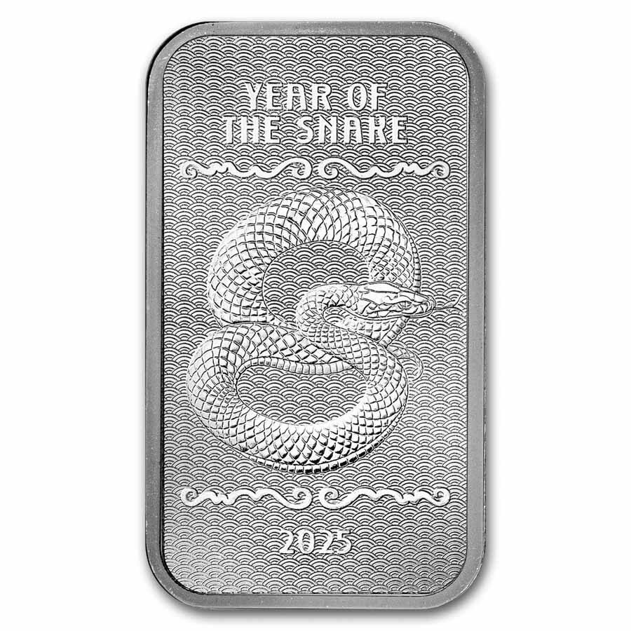 10 oz Silver Bar - 2025 APMEX Year of the Snake (Series 2)