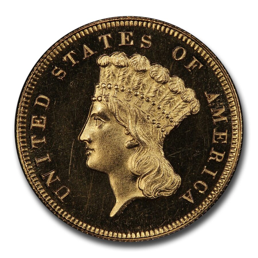 1863 $3 Gold Princess PR-65 Cameo PCGS
