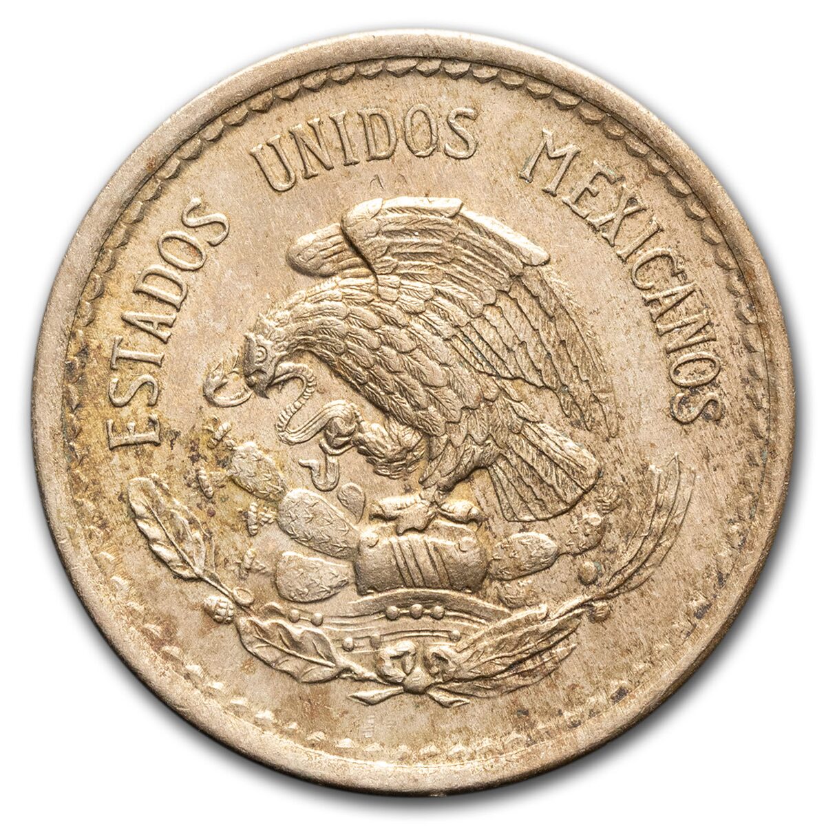 1936-1942 Mexico Copper-Nickel 5 Centavos AU/BU