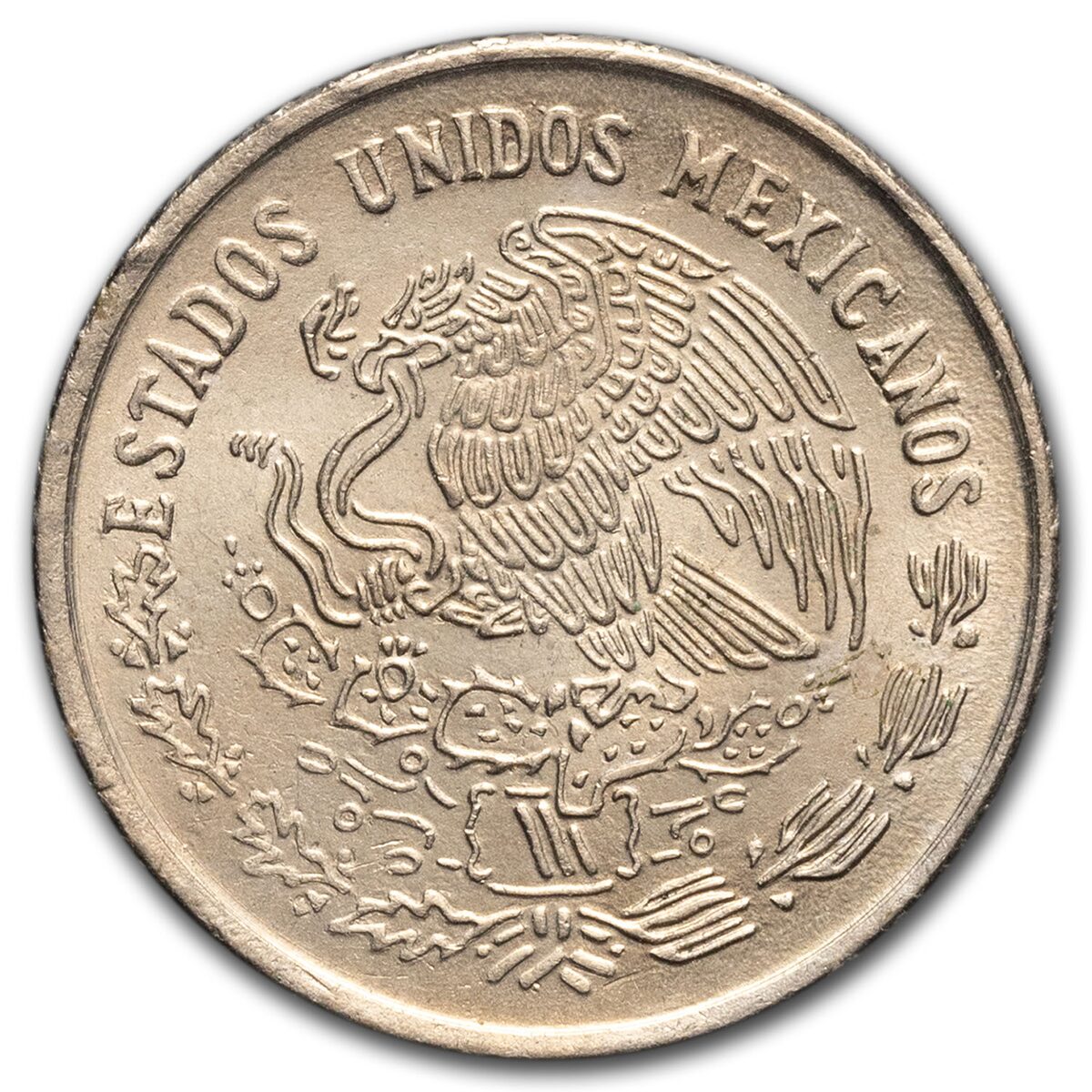 1974-1980 Mexico Copper-Nickel 10 Centavos BU