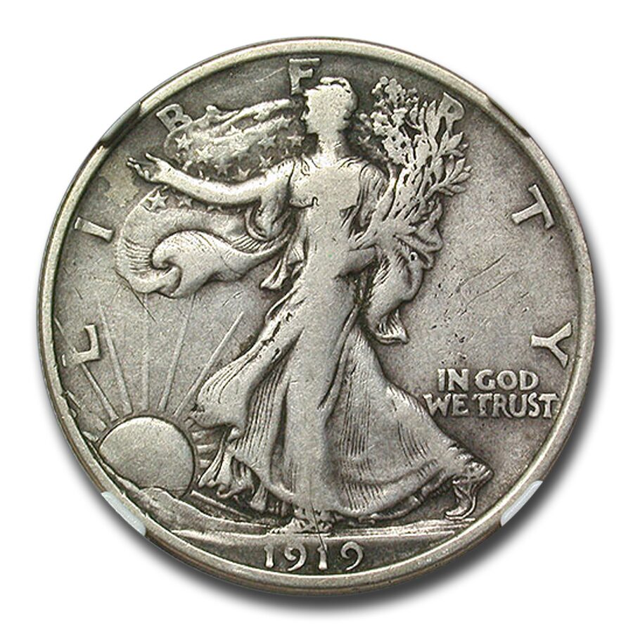 1919-D Walking Liberty Half Dollar VF-30 NGC