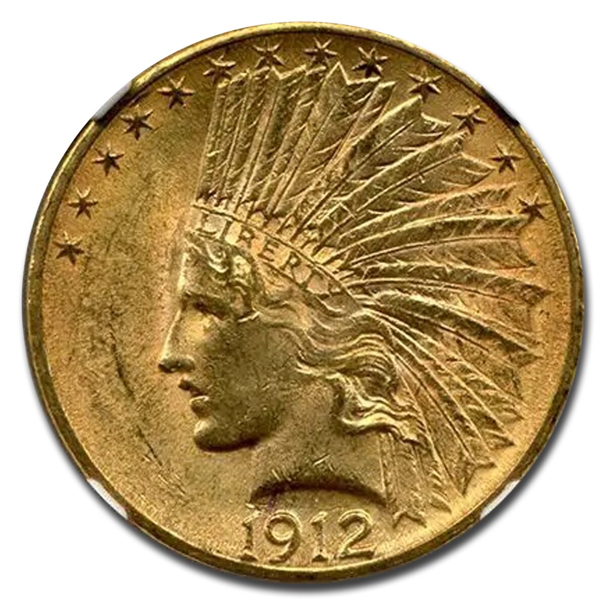 1912 $10 Indian Gold Eagle MS-61 NGC
