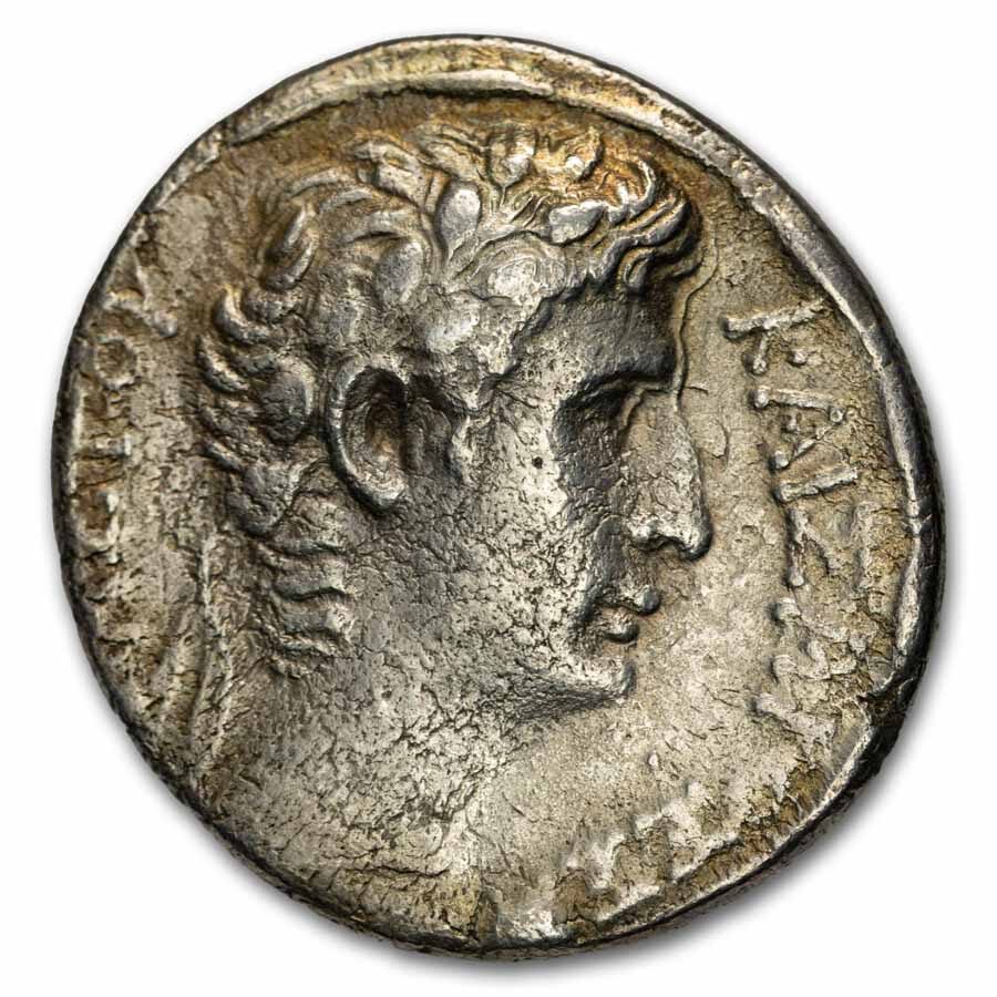 Roman Syria AR Tetradrachm Augustus (27 BC- 14 AD) Ch XF