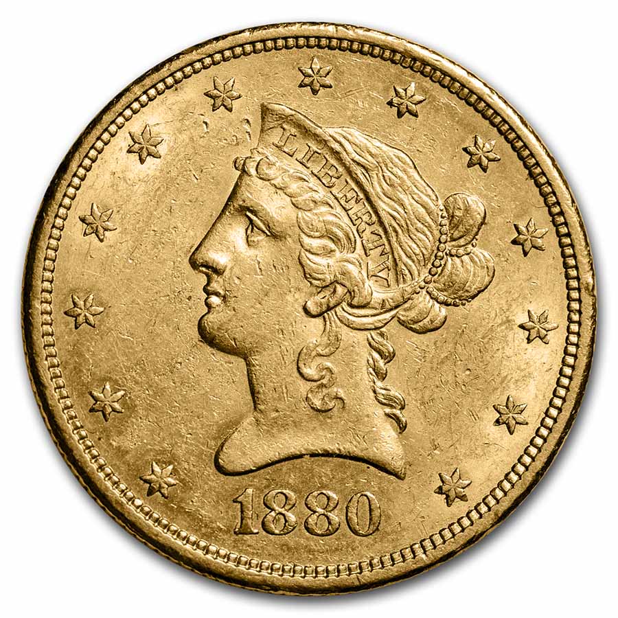 1880-S $10 Liberty Gold Eagle AU