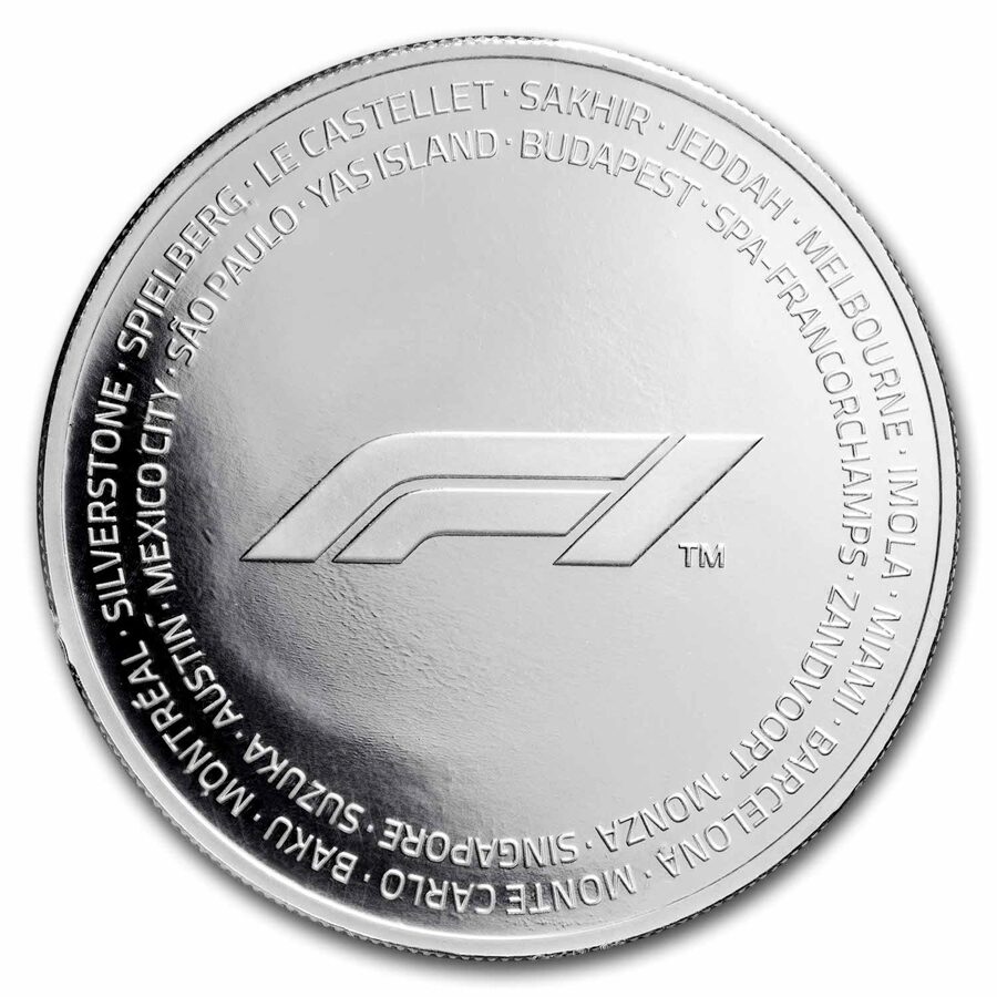 2022 2.5 oz $5 Solomon Is Silver Proof Formula 1® (In Assay)