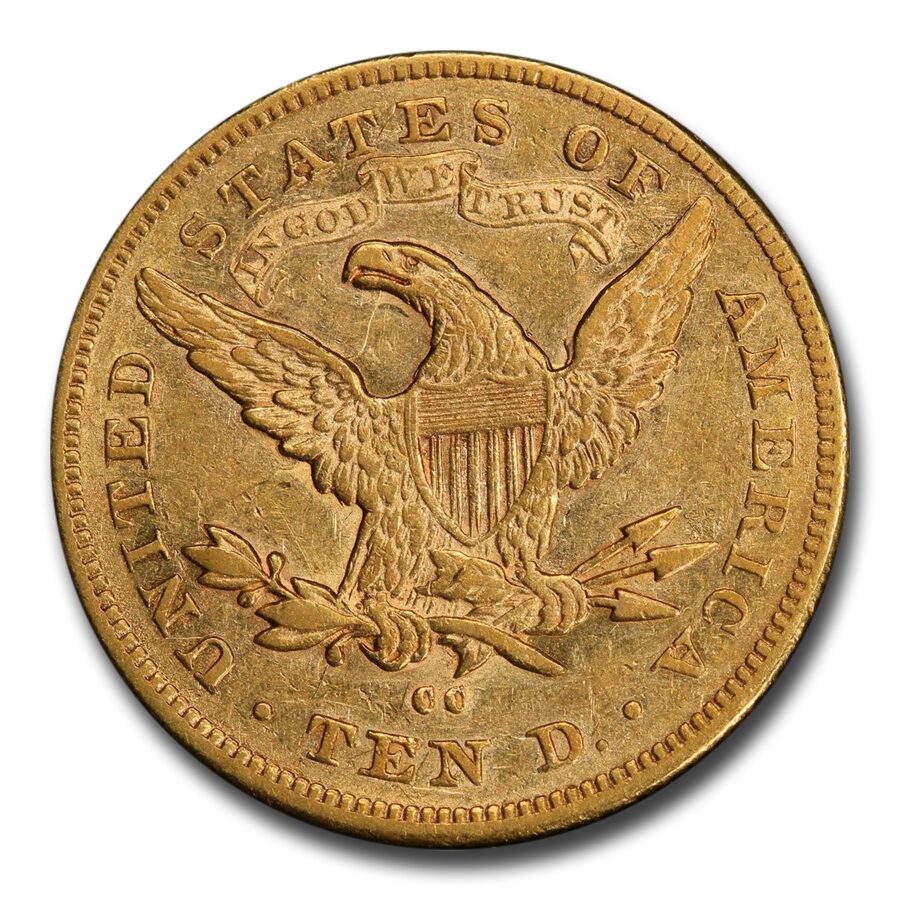 1878-CC $10 Liberty Gold Eagle AU-53 PCGS