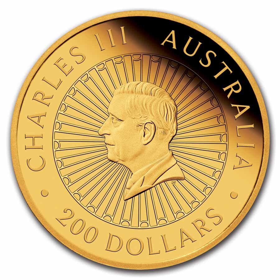 2024 AUS 2 oz Gold Double Dragon with Mother of Pearl PF (Box)