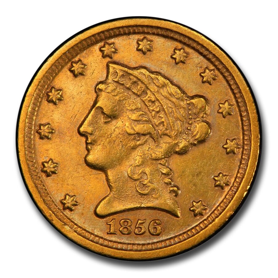 1856-D $2.50 Liberty Gold Quarter Eagle AU-53 PCGS