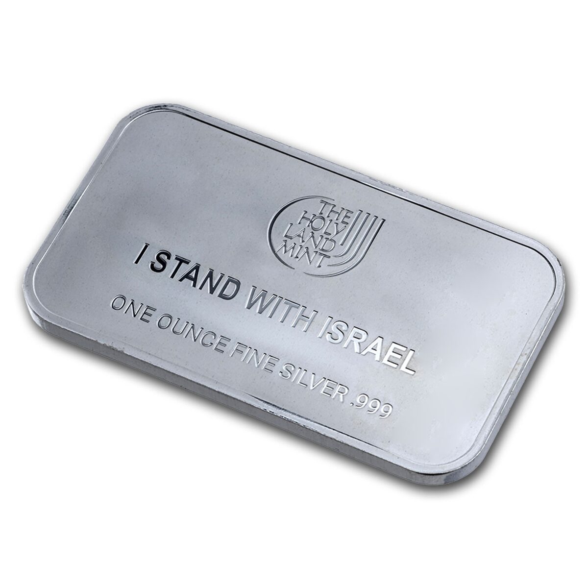 1 oz Silver Bar - Holy Land Mint Stand with Israel Colorized