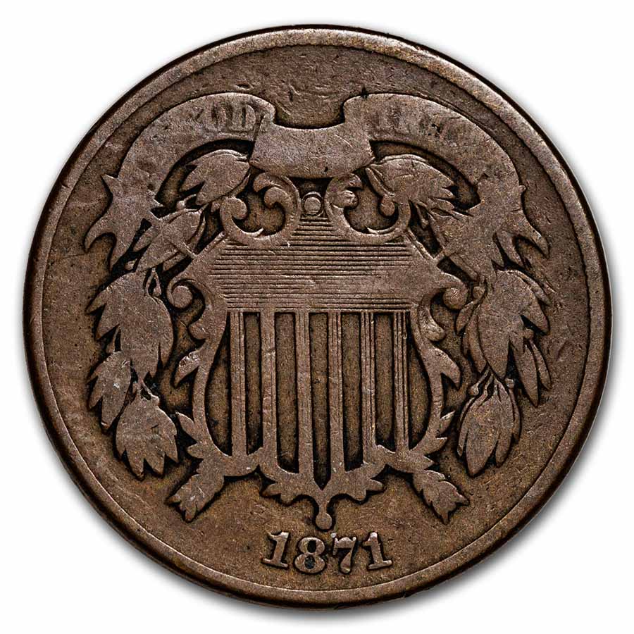 1871 Two Cent Piece VG