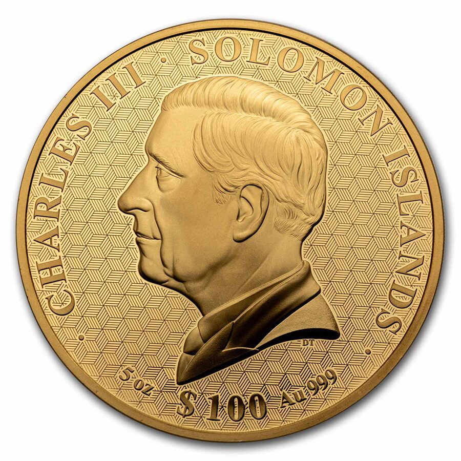 2025 Solomon Isl. 5 oz Gold Mother of Pearl Year of the Snake