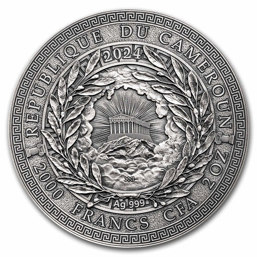 2024 Republic of Cameroon 2 oz Silver Greek Mythology; Odysseus