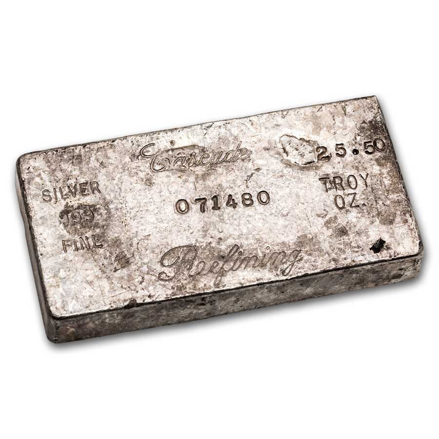 25.50 oz Silver Bar - Cascade Refining (Poured)
