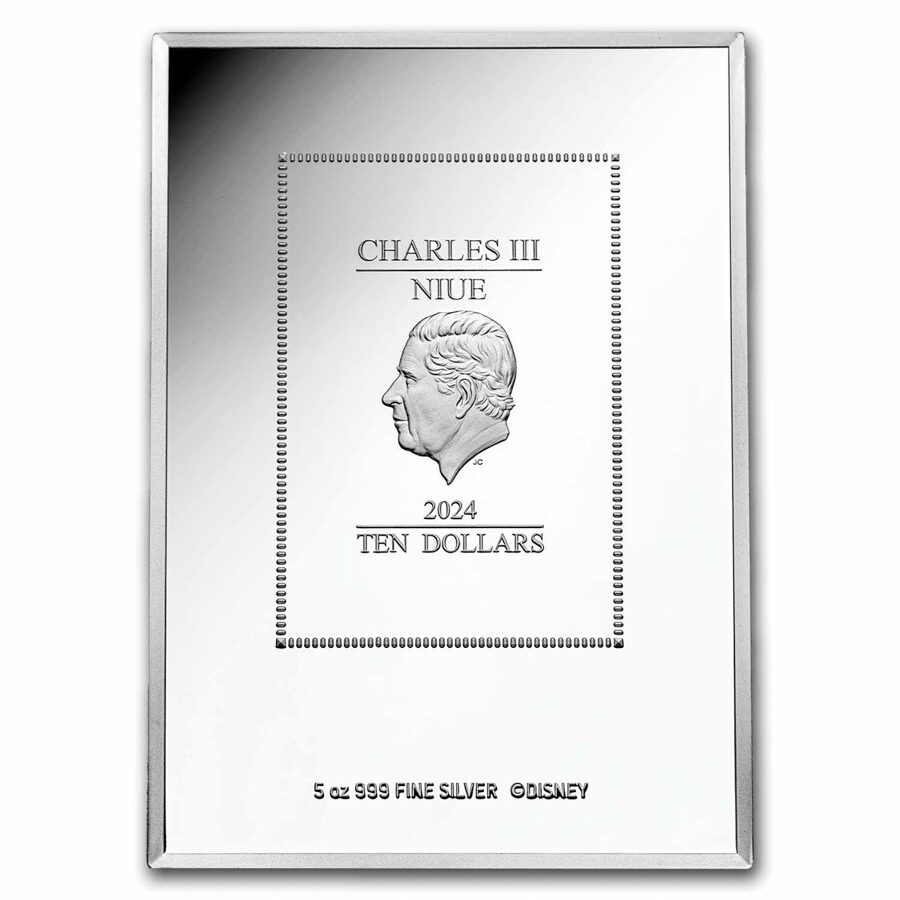 2024 Niue 5 oz Ag $10 Disney Movie Posters: Pinocchio