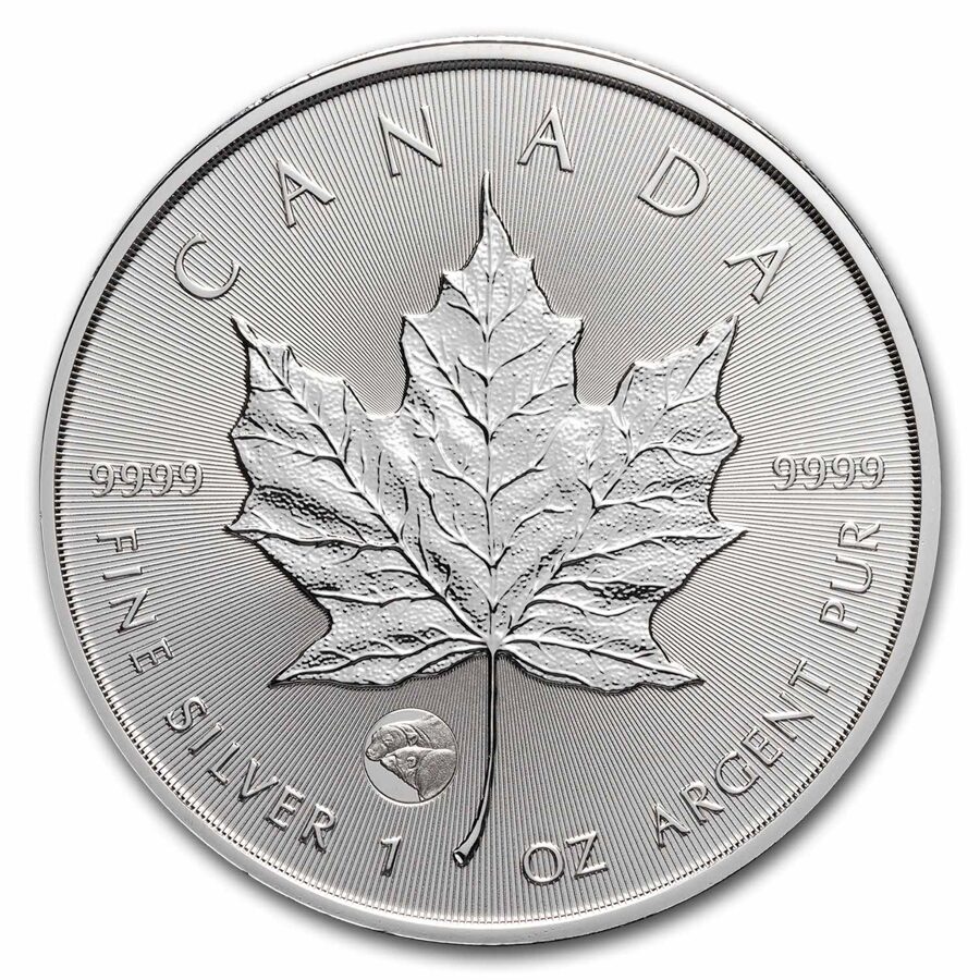 2025 RCM $5 1 oz Silver Treasured Silver Maple Polar Bear Privy
