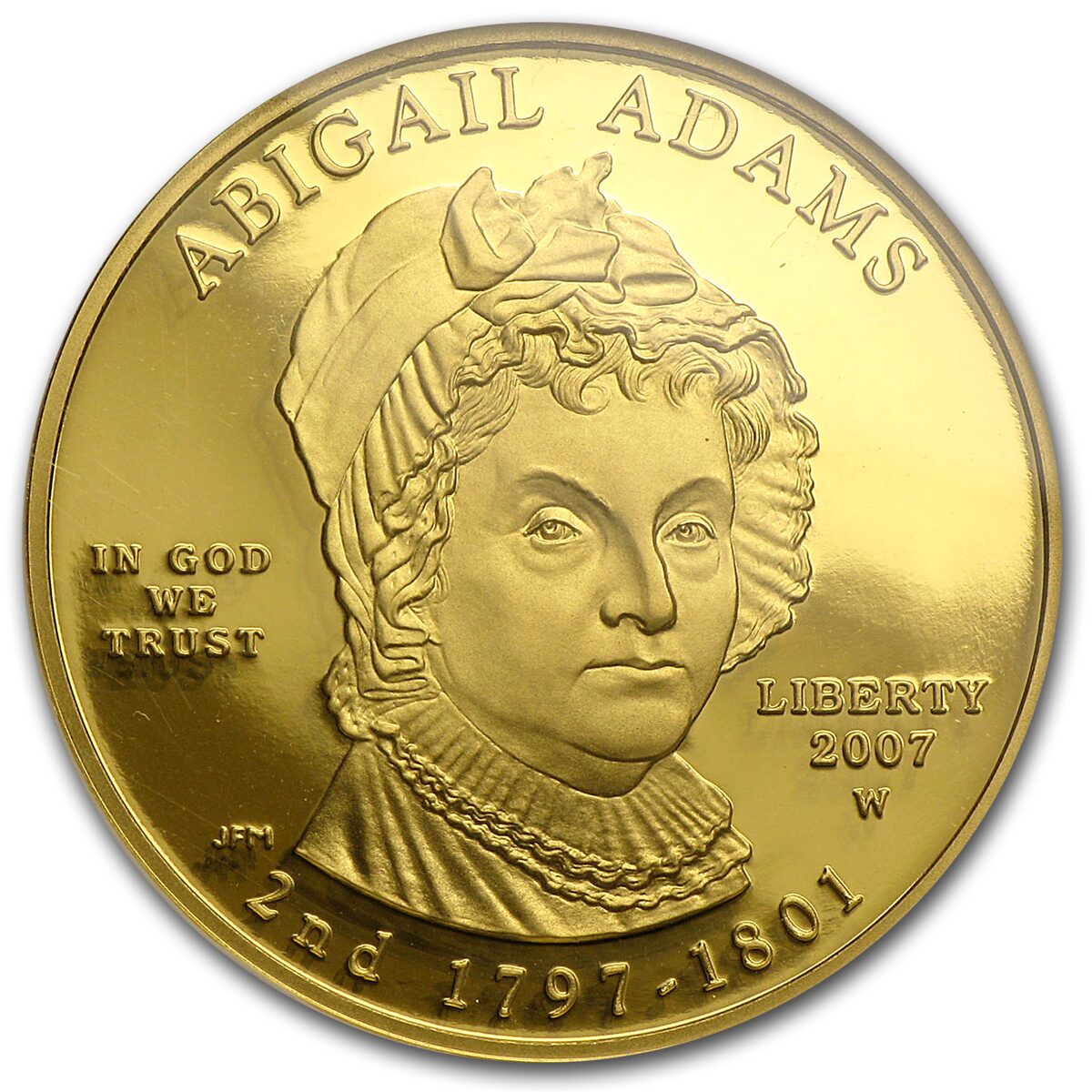 2007-W 1/2 oz Proof Gold Abigail Adams PF-69 NGC