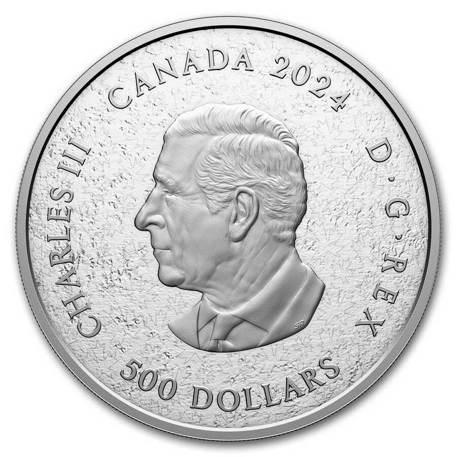 2024 Canada 5 Kilo Ag $500 Heraldic Landscape: Birds of Canada