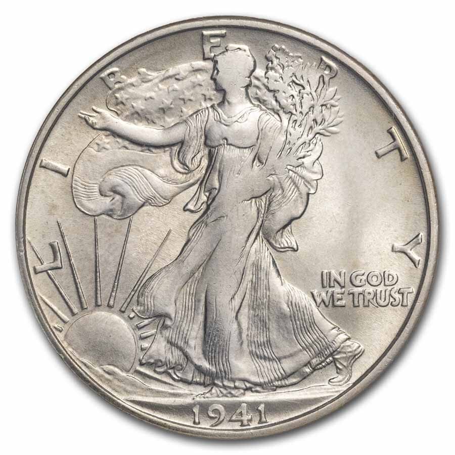 1941-S Walking Liberty Half Dollar MS-64 NGC