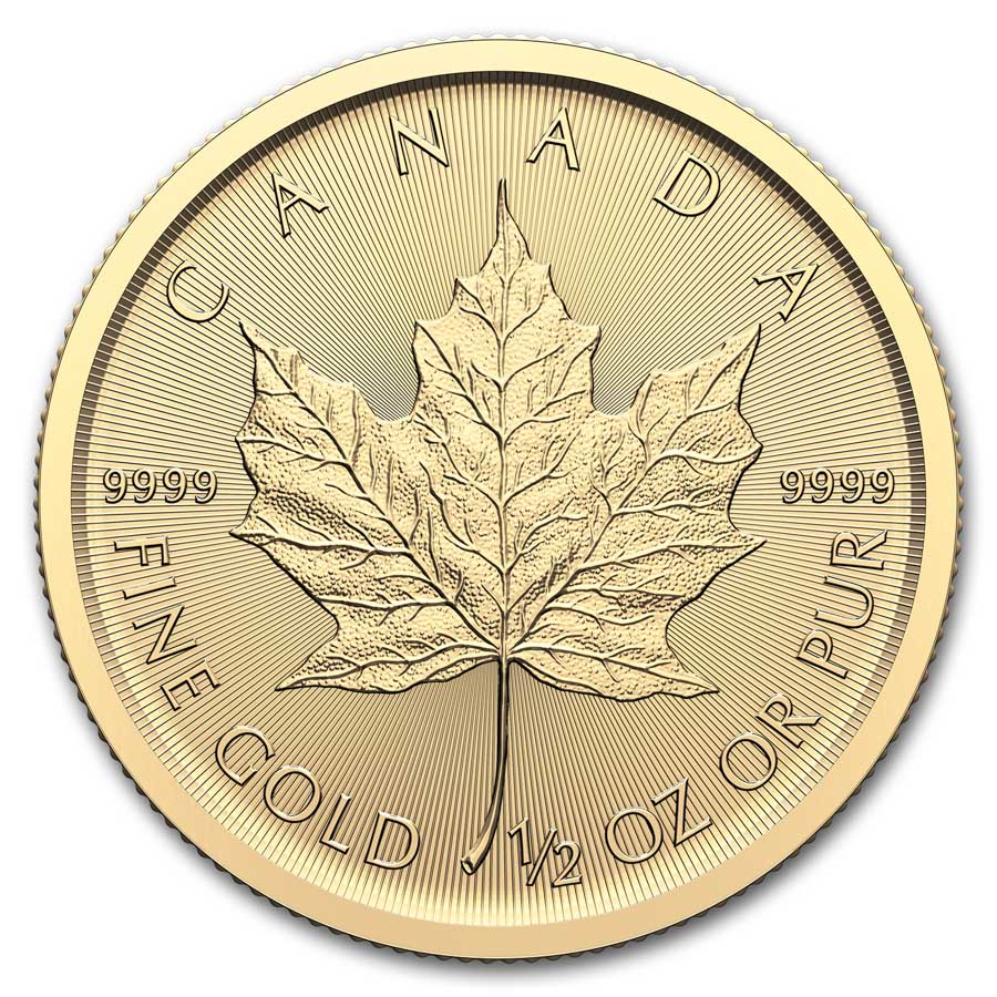 2025 Canada 1/2 oz Gold Maple Leaf BU