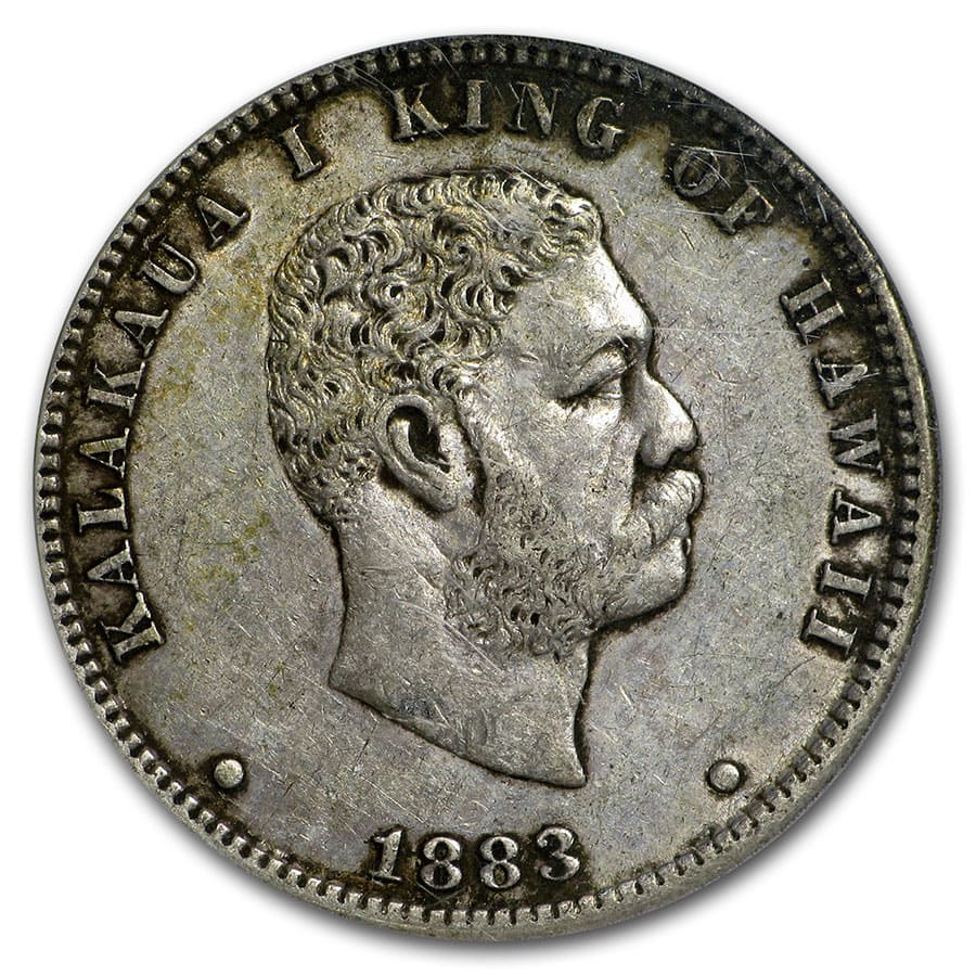 1883 Hawaii Quarter Kalakaua I XF-45 PCGS