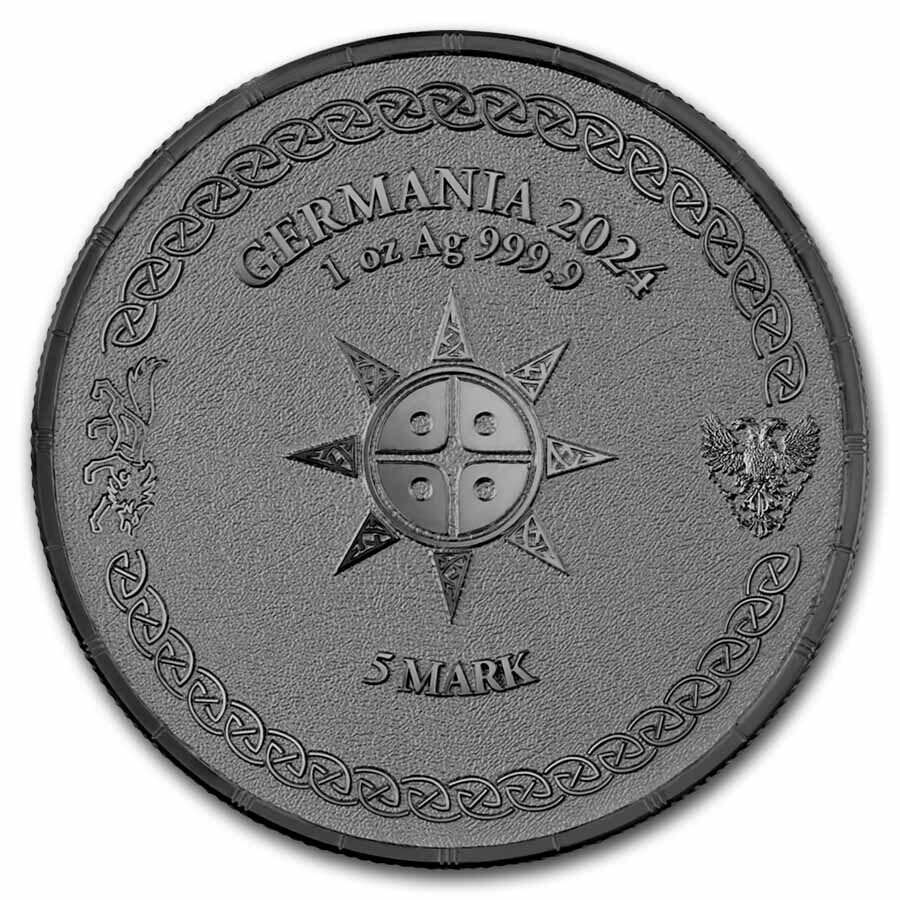 2024 Germania Ragnarok: Skoll 1 oz Black Silver BU