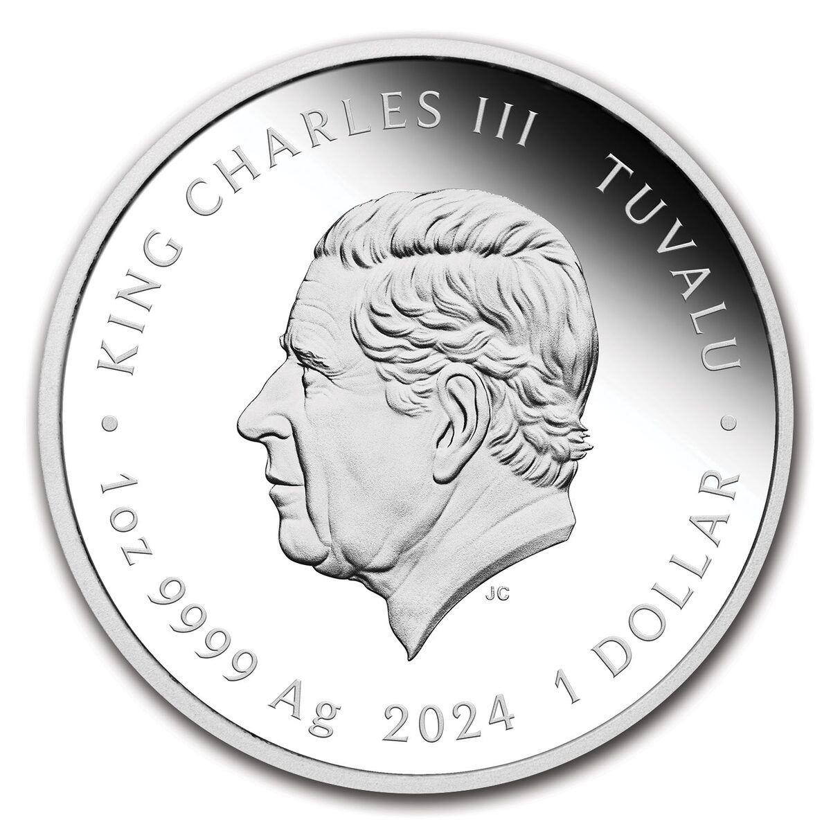 2024 Tuvalu 1 oz Silver James Bond Colorized Daniel Craig PF