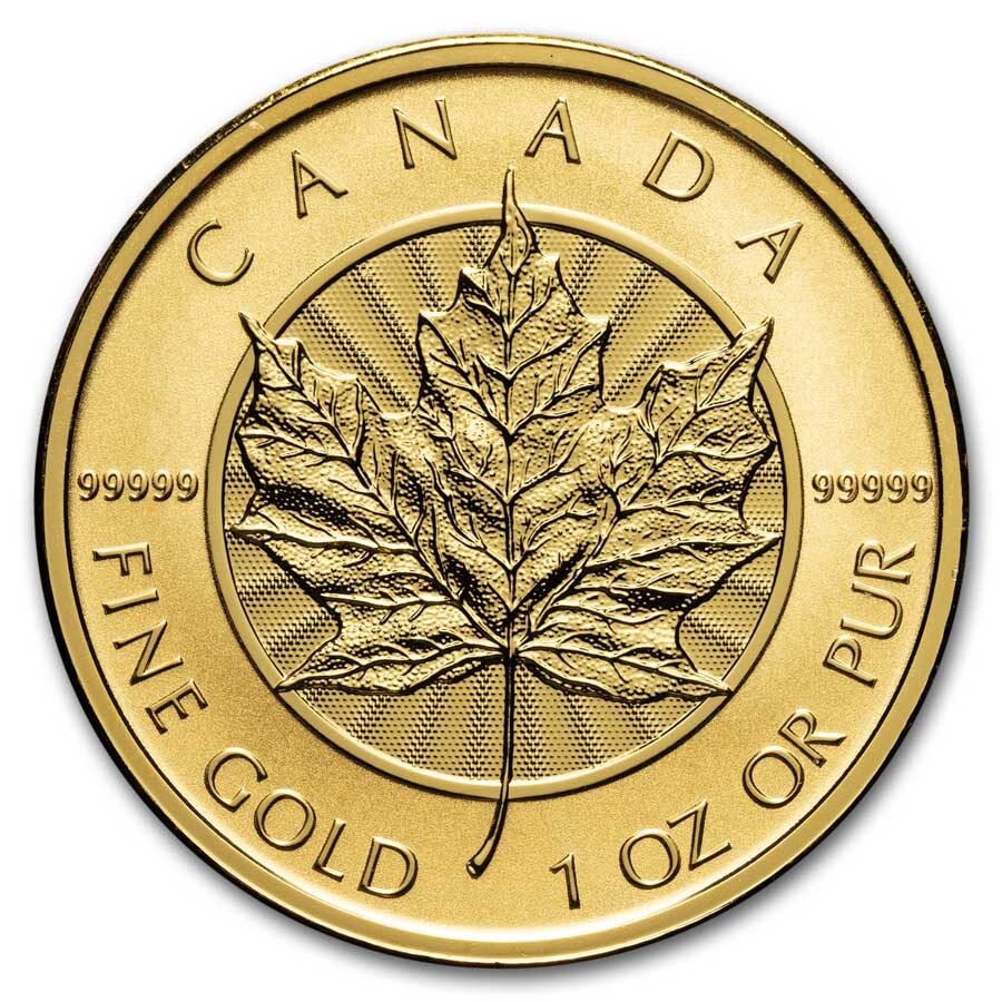 2025 RCM 1 oz Au $200 Purest Maple Leaf .99999 Assay (Abrasions)